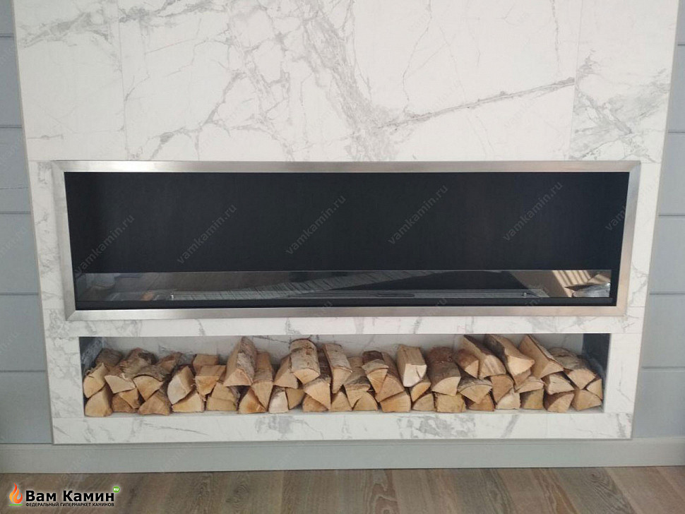 Биокамин в нишу SteelHeat LEADER-SH 1600 в интерьере Биокамин в нишу SteelHeat LEADER-SH 1600 в интерьере